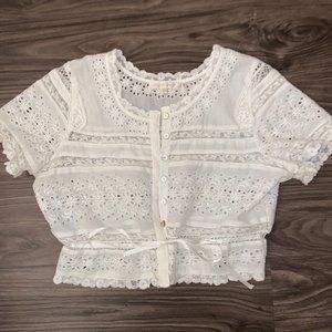 LoveShackFancy Farley Crop Top NWOT